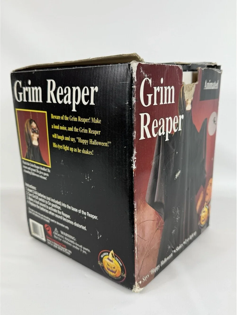 Gemmy Halloween Factory EERIE GRIM REAPER Decoration Shake Groan Sound Activated